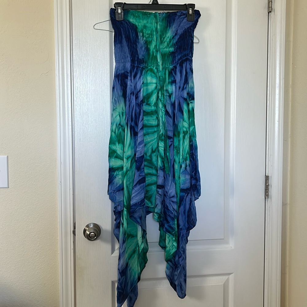 Blue And Green Swim Cover Up - Picture 2 of 5
